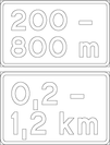 T1-1, Vägsträckas längd med början bortom märket, tx 80/60, G/S – Ange meter eller km